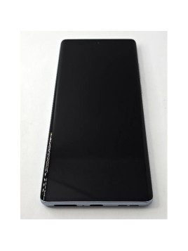 Pantalla lcd para Motorola Edge 50 Fusion mas tactil negro con marco azul 5D68C24635 Service Pack