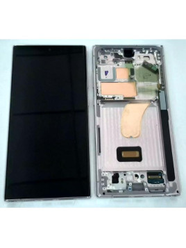 Pantalla lcd para Samsung Galaxy S23 Ultra SM-S918 tactil negro marco lavanda ensamblado GH82-30466D Service Pack