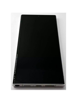 Pantalla lcd para Samsung Galaxy S23 Ultra SM-S918 tactil negro marco crema ensamblado GH82-30466B Service Pack