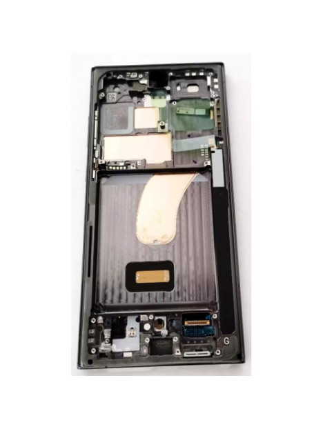 Pantalla lcd para Samsung Galaxy S23 Ultra SM-S918 mas tactil negro marco verde ensamblado GH82-30466C Service Pack