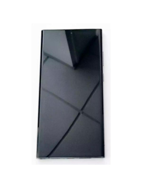 Pantalla lcd para Samsung Galaxy S23 Ultra SM-S918 mas tactil negro marco verde ensamblado GH82-30466C Service Pack