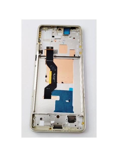 Pantalla lcd para Motorola Edge 50 Pro mas tactil negro con marco plata calidad premium
