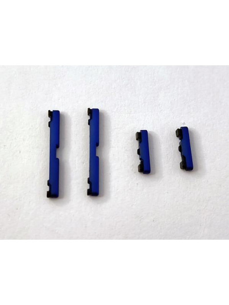 Set de 2 botones laterales azules para Motorola Moto Edge 50 Neo calidad premium