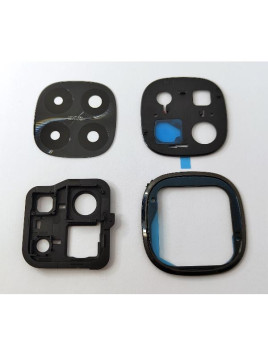 Cristal de camara para Xiaomi Redmi Note 14 Pro Plus 5G con marco negro calidad premium