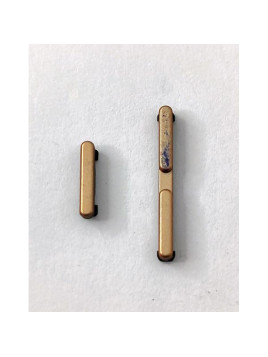 Set de 2 botones laterales marrones para Motorola Moto Edge 50 Neo calidad premium