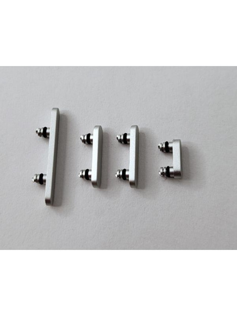 Set de 4 botones laterales blancos para iPhone 16E calidad premium