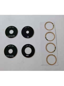 Set de 4 cristales de camara para Xiaomi Redmi Note 14 Pro 4G calidad premium