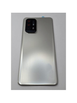 Tapa trasera o tapa bateria plata para Oppo A94 5G CPH2211 con cubierta de camara