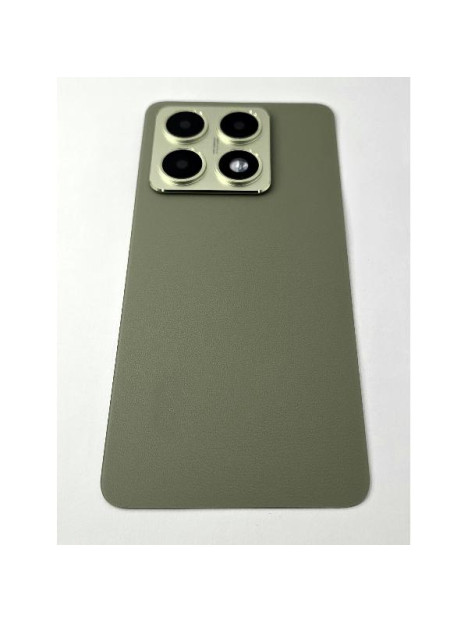 Tapa trasera o tapa bateria verde para Xiaomi 14T con cubierta de camara