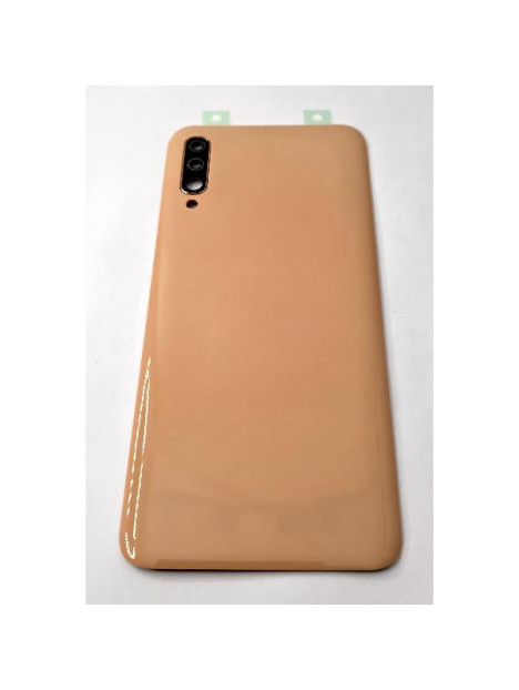 Tapa trasera o tapa bateria naranja para Samsung Galaxy A50 A505 con cubierta de camara