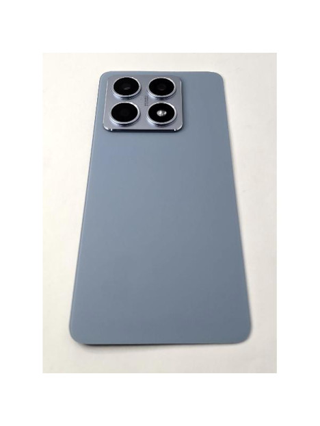 Tapa trasera o tapa bateria azul para Xiaomi 14T con cubierta de camara