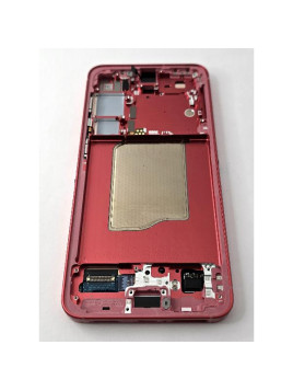 Pantalla lcd para Samsung Galaxy S25 5G S931 mas tactil negro marco rojo ensamblado GH82-36387G Service Pack