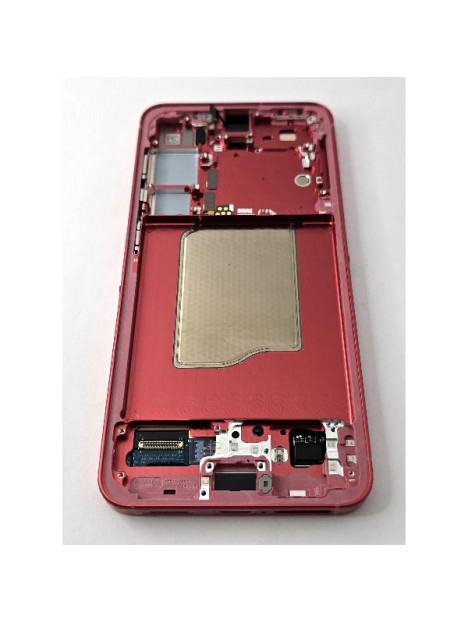 Pantalla lcd para Samsung Galaxy S25 5G S931 mas tactil negro marco rojo ensamblado GH82-36387G Service Pack