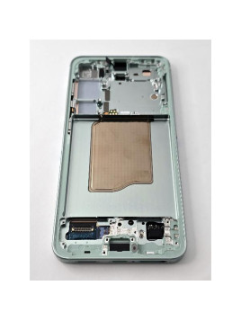 Pantalla lcd para Samsung Galaxy S25 5G S931 mas tactil negro marco verde ensamblado GH82-36387B Service Pack