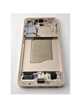 Pantalla lcd para Samsung Galaxy S25 5G S931 mas tactil negro con marco rosa ensamblado GH82-36387F Service Pack