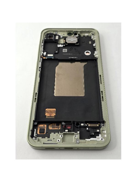 Pantalla lcd para Samsung Galaxy A55 A556 mas tactil negro con marco amarillo ensamblado GH82-34305D Service Pack