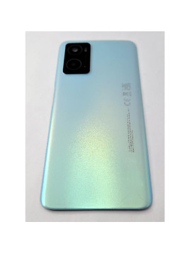 Tapa trasera o tapa bateria azul para Oppo A76 CPH2375 con cubierta de camara