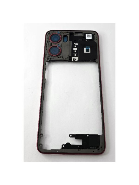 Carcasa o marco central rojo para Motorola Moto G05