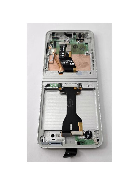 Pantalla lcd para Samsung Galaxy Z Flip 6 5G F741 mas tactil negro con marco blanco GH82-35013F Service Pack