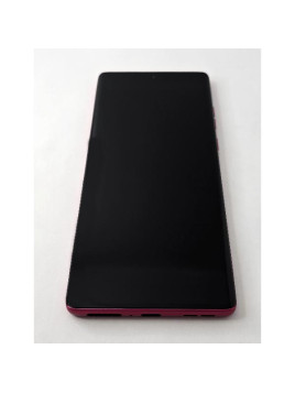 Pantalla lcd para Motorola Edge 50 Fusion mas tactil negro con marco rosa 5D68C24372 Service Pack