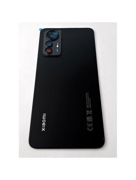 Tapa trasera o tapa bateria negra para Xiaomi 12 Lite con cubierta de camara 55050002BQ1L Service Pack