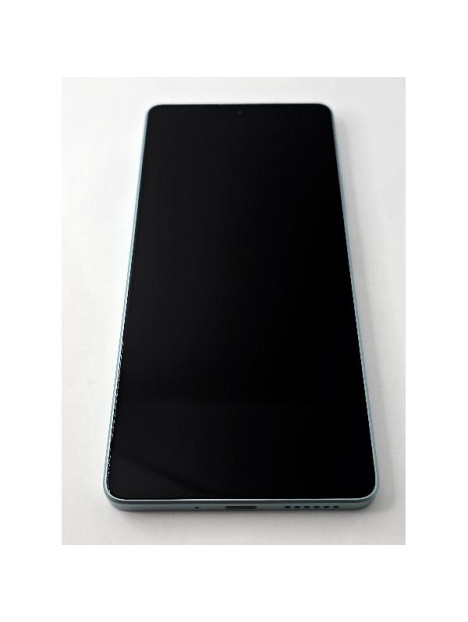 Pantalla lcd para Xiaomi Redmi Note 13 5G 2312DRAABG mas tactil negro marco azul claro 5600030N1700 Service Pack