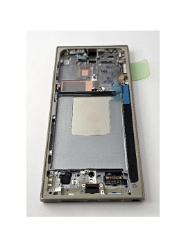 Pantalla lcd para Samsung Galaxy S24 Ultra SM-S928B tactil negro marco amarillo ensamblado GH82-33396C Service Pack