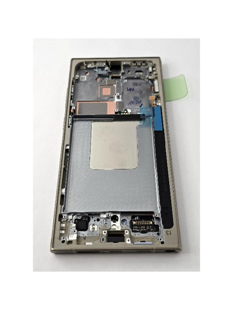 Pantalla lcd para Samsung Galaxy S24 Ultra SM-S928B tactil negro marco amarillo ensamblado GH82-33396C Service Pack