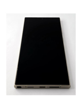 Pantalla lcd para Samsung Galaxy S24 Ultra SM-S928B tactil negro marco amarillo ensamblado GH82-33396C Service Pack