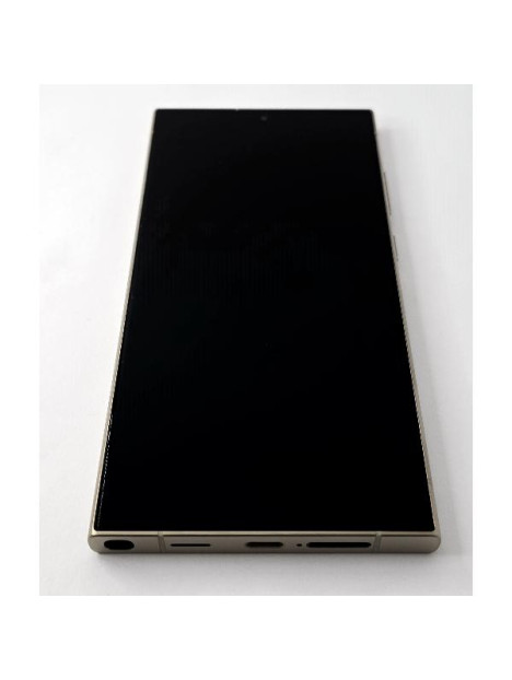 Pantalla lcd para Samsung Galaxy S24 Ultra SM-S928B tactil negro marco amarillo ensamblado GH82-33396C Service Pack