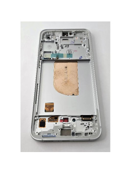 Pantalla lcd para Samsung Galaxy S23 FE SM-S711B tactil negro marco blanco ensamblado GH82-32854B Service Pack