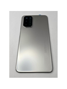 Tapa trasera o tapa bateria plata para Oppo A54 5G CPH2195 con cubierta de camara