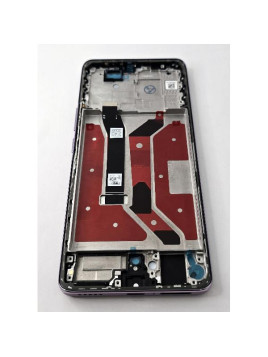 Pantalla lcd para Huawei Honor Magic 7 Lite 5G mas tactil negro con marco rosa compatible TFT