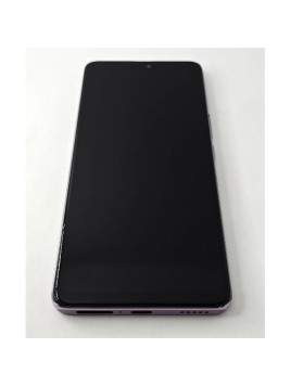 Pantalla lcd para Huawei Honor Magic 7 Lite 5G mas tactil negro con marco rosa compatible TFT