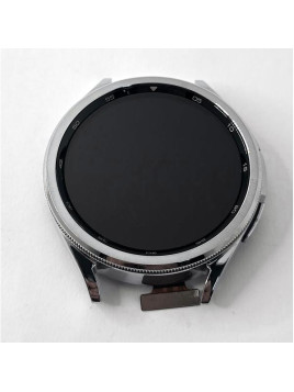 Pantalla lcd para Samsung Galaxy Watch 6 Classic 47mm R960 R965 mas tactil negro con marco plata calidad premium