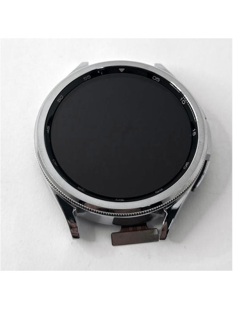 Pantalla lcd para Samsung Galaxy Watch 6 Classic 47mm R960 R965 mas tactil negro con marco plata calidad premium