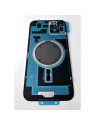Tapa trasera o tapa bateria morada para iPhone 14 Plus con cubierta de camara compatible sin logo version europea
