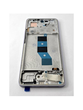 Pantalla lcd para Xiaomi Poco M7 Pro 5G mas tactil negro con marco morado compatible TFT