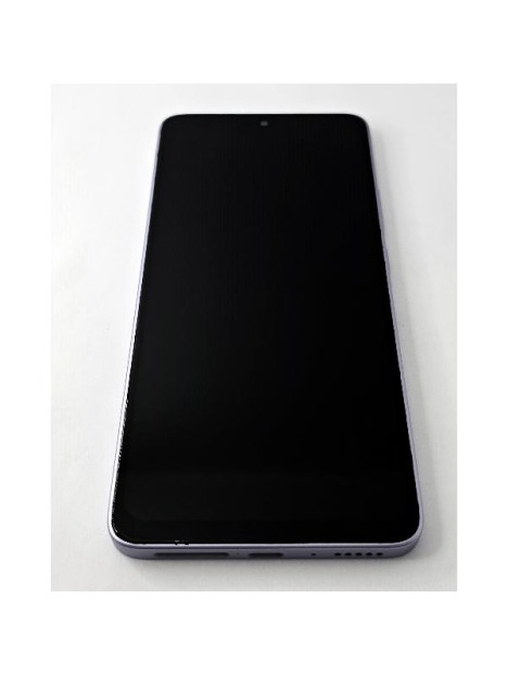 Pantalla lcd para Xiaomi Poco M7 Pro 5G mas tactil negro con marco morado compatible TFT