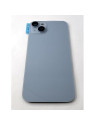 Tapa trasera o tapa bateria azul para iPhone 14 Plus con cubierta de camara compatible sin logotipo version europea