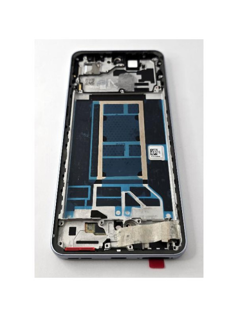 Pantalla lcd para Oppo Reno 13 F 5G CPH2699 mas tactil negro con marco azul calidad Oled