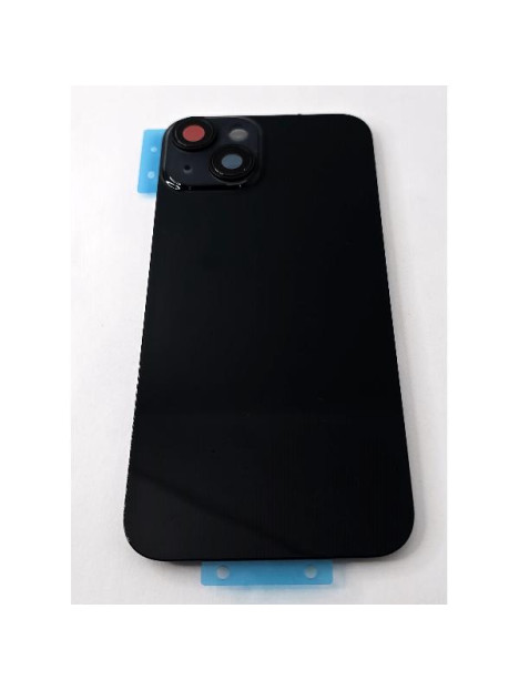 Tapa trasera o tapa bateria negra para iPhone 14 con cubierta de camara compatible sin logotipo version europea