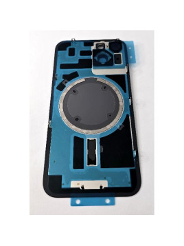 Tapa trasera o tapa bateria negra para iPhone 14 con cubierta de camara compatible sin logotipo version europea