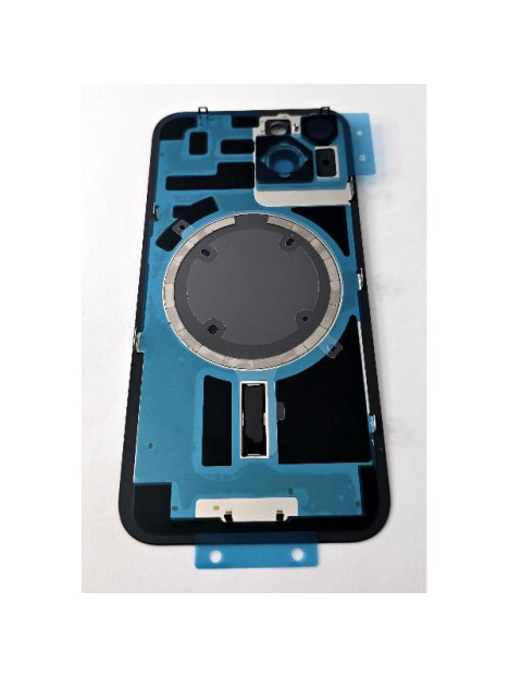 Tapa trasera o tapa bateria negra para iPhone 14 con cubierta de camara compatible sin logotipo version europea