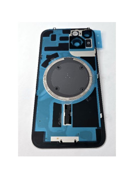 Tapa trasera o tapa bateria blanca para iPhone 14 con cubierta de camara compatible sin logotipo version europea