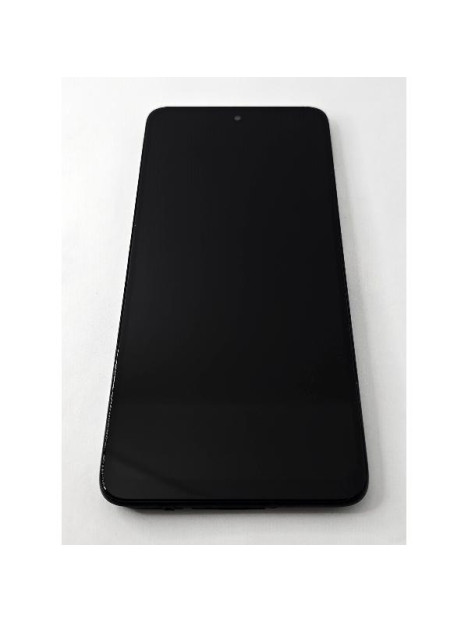 Pantalla lcd para Motorola Moto E15 mas tactil negro con marco negro calidad premium