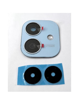 Cristal de camara para Oppo A60 5G CPH2683 con marco azul calidad premium