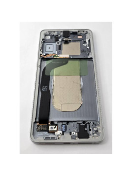 Pantalla lcd para Samsung Galaxy S25 Edge SM-S937B mas tactil negro con marco plata GH82-37224A Service Pack