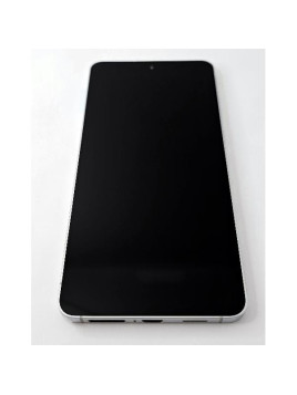 Pantalla lcd para Samsung Galaxy S25 Edge SM-S937B mas tactil negro con marco plata GH82-37224A Service Pack