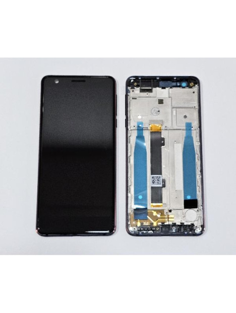 Pantalla lcd para Nokia 3.1 TA-1049 mas tactil negro mas marco negro calidad premium